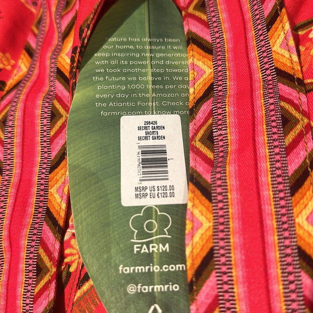 BNWT Farm Rio Secret Garden Shorts Womens Large - Picture 5 of 8